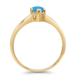 Marquise Lab Created Blue Opal Solitaire Gold Ring