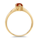Marquise Garnet CZ Solitaire Gold Ring