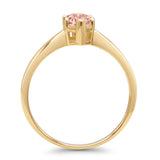 Marquise Morganite CZ Solitaire Gold Ring
