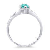 Marquise Paraiba Tourmaline CZ Solitaire Gold Ring
