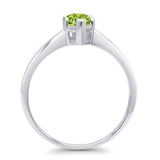 Marquise Peridot CZ Solitaire Gold Ring