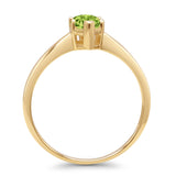 Marquise Peridot CZ Solitaire Gold Ring