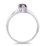 Marquise Rainbow CZ Solitaire Gold Ring