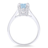 Round Split Shank Diamond Gold Ring