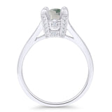 Round Split Shank Diamond Gold Ring