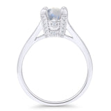 Round Split Shank Diamond Gold Ring