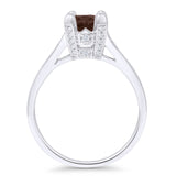 Round Split Shank Diamond Gold Ring