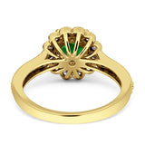 Round Flower Vintage Style Gold Ring