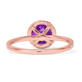 Round Halo Diamond Gold Ring