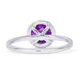 Round Halo Diamond Gold Ring