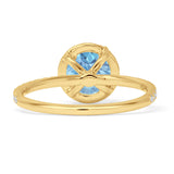 Round Halo Diamond Gold Ring