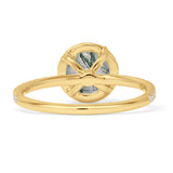 Round Halo Diamond Gold Ring