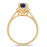 Round Halo Diamond Gold Ring