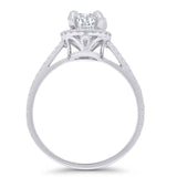 Round Halo Diamond Gold Ring