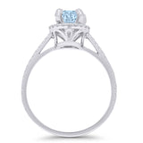 Round Halo Diamond Gold Ring
