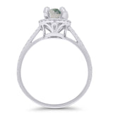 Round Halo Diamond Gold Ring