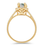 Round Halo Diamond Gold Ring