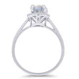 Round Halo Diamond Gold Ring