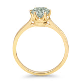 Art Deco Round Solitaire Gold Ring