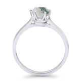 Art Deco Round Solitaire Gold Ring