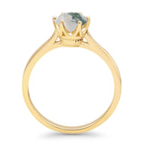 Art Deco Round Solitaire Gold Ring