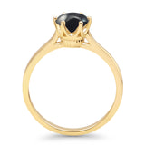 Art Deco Round Solitaire Gold Ring