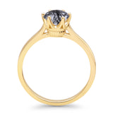 Art Deco Round Solitaire Gold Ring