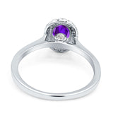 Oval Halo Natural Diamond Ring