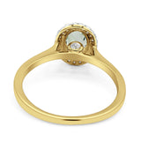 Oval Halo Natural Diamond Ring