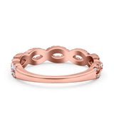 Half Eternity Twisted Infinity Diamond Band