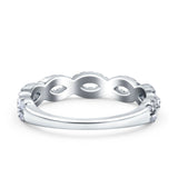 Half Eternity Twisted Infinity Diamond Band