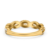 Half Eternity Twisted Infinity Diamond Band
