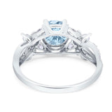 Art Deco Round Natural Stone Floral Ring