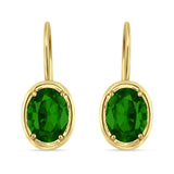 Oval Solitaire Drop Dangle Leverback Earring Cubic Zirconia 925 Sterling Silver