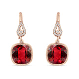 Cushion Drop Dangle Pear Fishhook Earring Cubic Zirconia 925 Sterling Silver