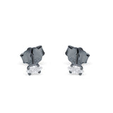 Marquise Cubic Zirconia Stud Earring Push Back 925 Sterling Silver