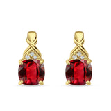 Cushion Cubic Zirconia Twisted Stud Earring 925 Sterling Silver