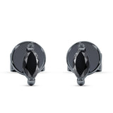 Marquise Solitaire Stud Earring Cubic Zirconia 925 Sterling Silver