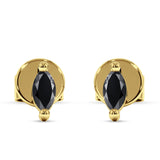 Marquise Solitaire Stud Earring Cubic Zirconia 925 Sterling Silver