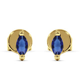 Marquise Solitaire Stud Earring Cubic Zirconia 925 Sterling Silver