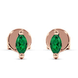 Marquise Solitaire Stud Earring Cubic Zirconia 925 Sterling Silver