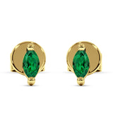 Marquise Solitaire Stud Earring Cubic Zirconia 925 Sterling Silver