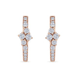 Minimalist 12.7mm Round Cubic Zirconia Hoop Earrings 925 Sterling Silver