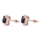 Cushion Cut Stud Earring