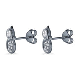 Cat Bow Stud Earring