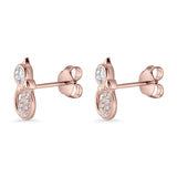 Cat Bow Stud Earring