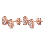 Ribbon Bow Stud Earrings