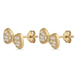 Ribbon Bow Stud Earrings