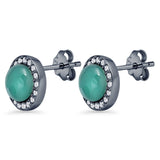 Round Stud Earrings