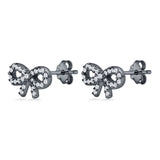Ribbon Knot Stud Earrings